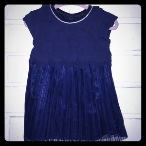 Cat and jack chiffon navy dress 12m